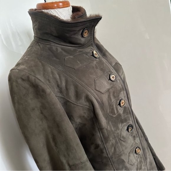 Artico Hand Made in Italy Shearling Coat sz 42 4-6 - Picture 6 of 15